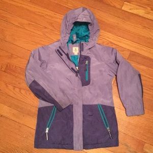 Lands’ End Purple and Teal Winter Coat